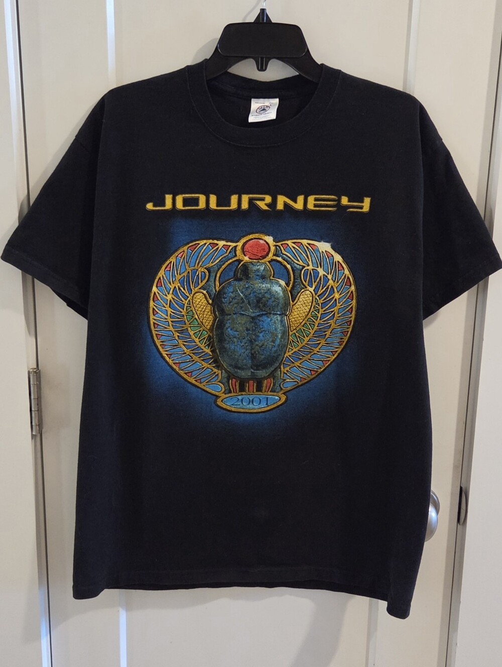 Vintage 2001 Delta Journey Arrival Band T-Shirt - Size Large - Black